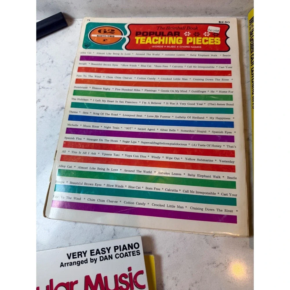 Vintage Sheet Music Songbook Lot 100 Easy Listening 101‎ Country Popular Piano